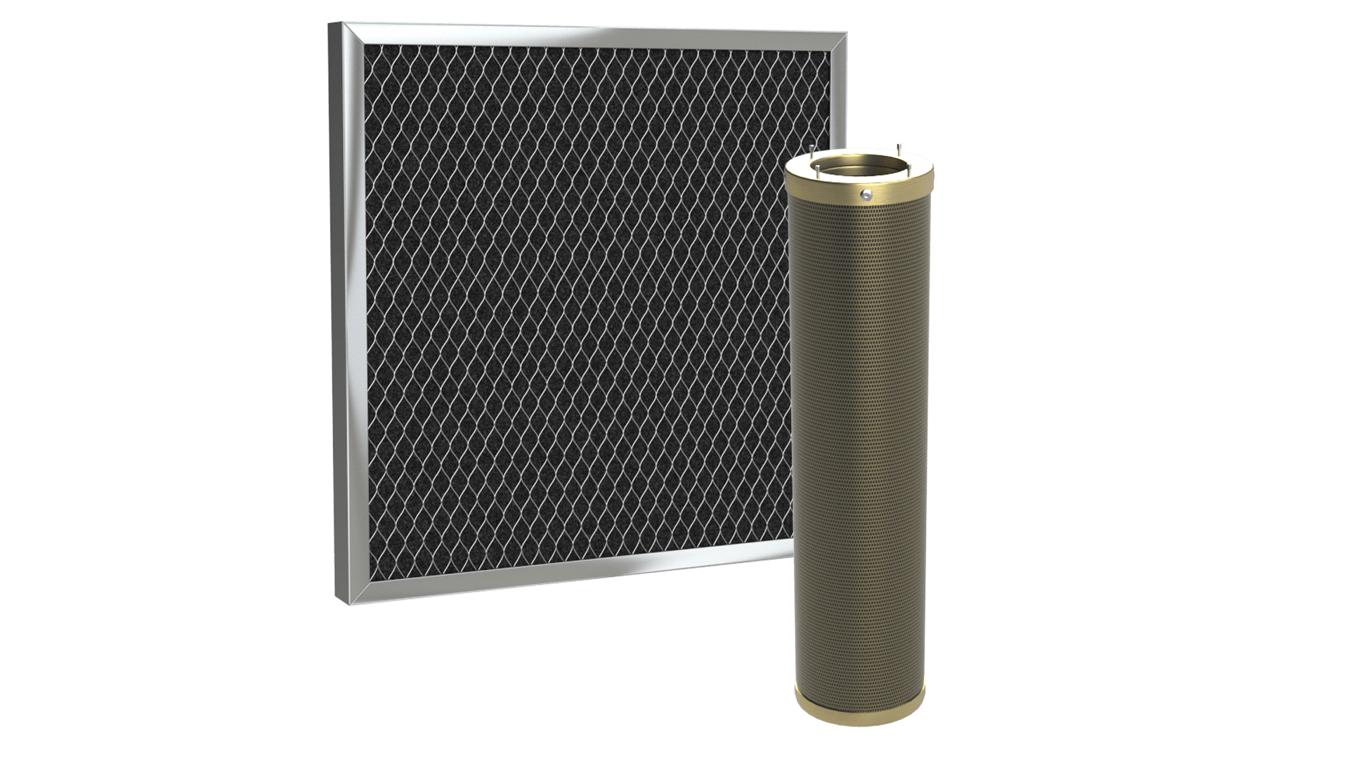 Carbon filter and carbon canister for odor removal.